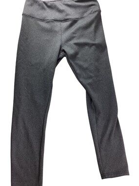 I Believe Womens Gray High-Waisted Fleece Stretch Athletic Leggings L*EUC